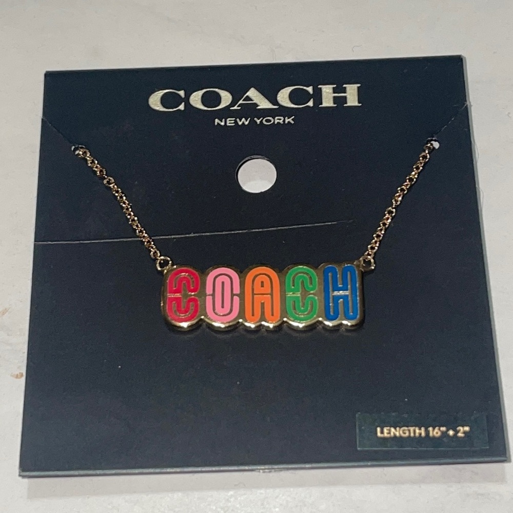 NWT Coach Rainbow Necklace